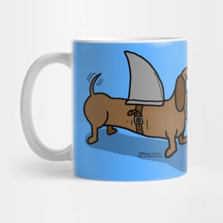 Wiener Dog with a Shark Fin Mug